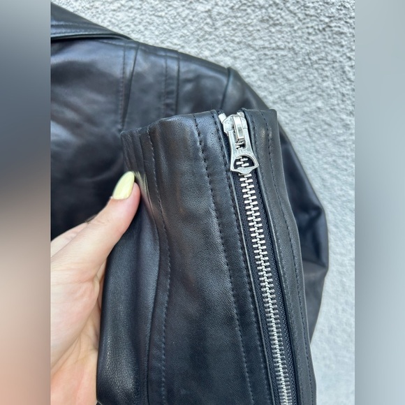 Rag & Bone Mack Lamb Leather Moto Jacket In Black New with Tags! - Picture 13 of 13